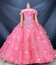 HIGH QUALITY SALMON PINK OFF SHOULDER FLOOR LENGTH  LACE UP BEADED WEDDING DRESS