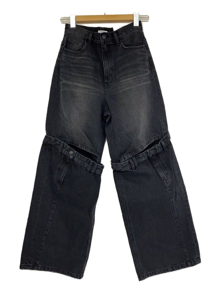 ALTRA SLY altri pantaloni larghi 2 cotone nero tinta unita 030ISZ11 3051 usati