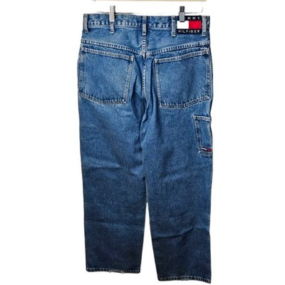 Tommy Hilfiger Jeans RARE VTG 90s Double Knee Baggy Denim Blue
