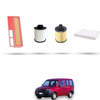 Hoffcar Wartungsset - 4 Filter FüR Fiat Doblo 1.3 JTD Multijet 16V 51KW Ab 20