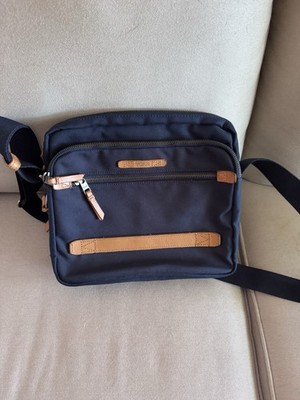 TUMI Men's Blue Small Crossbody Bag Zip Closure Inner Pockets Travel Casual
