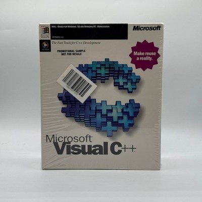 Microsoft Visual C++ CD-ROM Programming Software New Factory Sealed Big Box