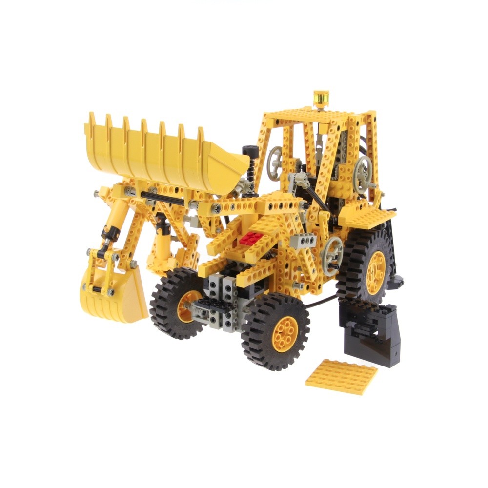 1X Lego Technic Set Construction 8862 Excavator Pneumatic Yellow Incomplete