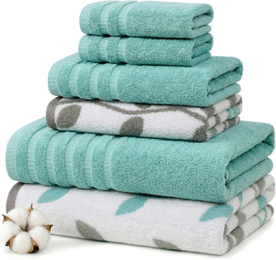 Amrapur Overseas Modern Threads 6 Piece Bath Towel Set   Bathroom Set with 2 Bat
