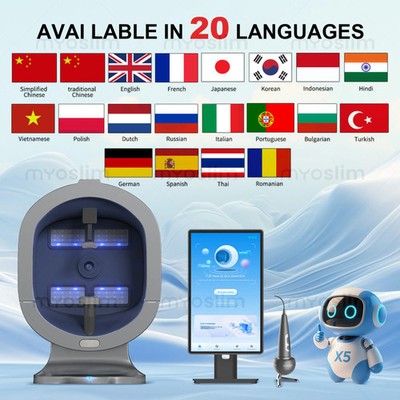3D Ai Skin Image Analyzer 21.5 Inch High Definition Pixels Whole Facial Scanning