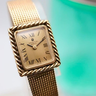 UNIVERSAL GENEVE Manual Wind Square Wristwatch Ref. 686 USED from JAPAN