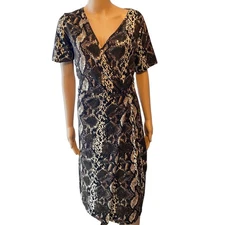 One Clothing Snake Skin Print Stretchy Comfortable Dress Women Size L