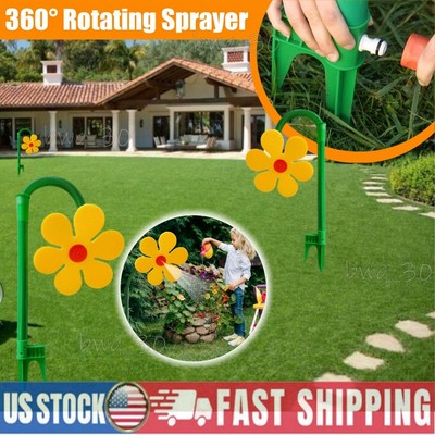 Plastic Garden Sprinkler Dancing Flower Sprinklers for Yard 360° Rotation