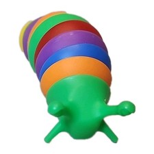 Rainbow Fidget Slug Toy Anti Stress Sensory Articulated Anxiety Relief Kids 7.5"