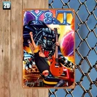 Rock Band Vintage Y&T Logos Guitar Tin Metal Signs Home Décor 8x12