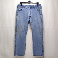 Levi's 501 Vintage Button Fly Jeans 36x29 Mid Rise Red Tag Top Button 3757 EUC