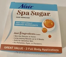 Nair Spa Sugar Wax Hair Remover Kit, 11.8 Oz Container 100 Percent Naturally