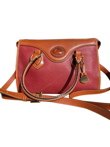BORSA VINTAGE DOONEY & BOURKE TUTTE LE STAGIONI bordeaux con fibbia in pelle ciottolata
