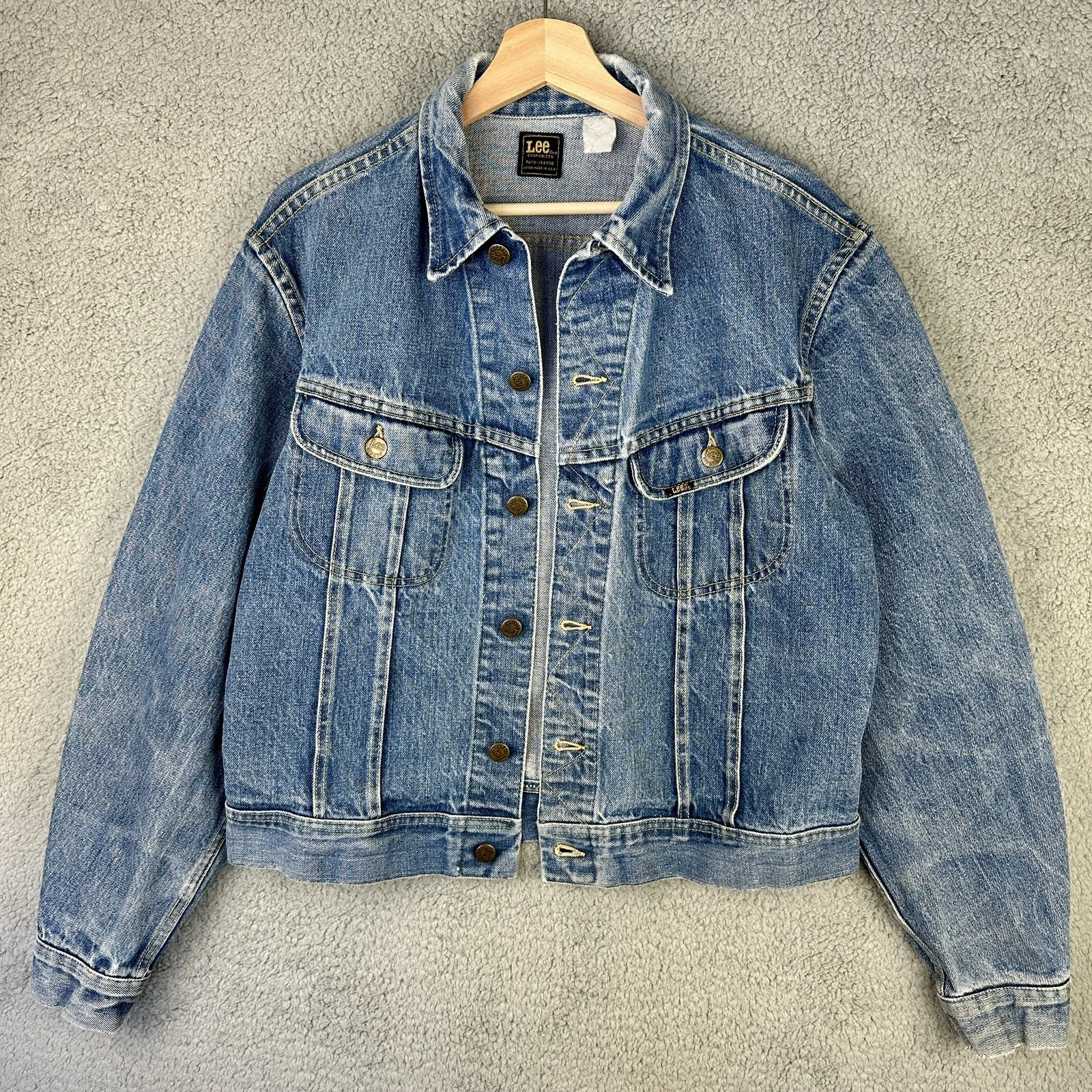 Vtg 70s Lee Riders Denim Jacket Union Made Sanforized Made In USA PATD-153438