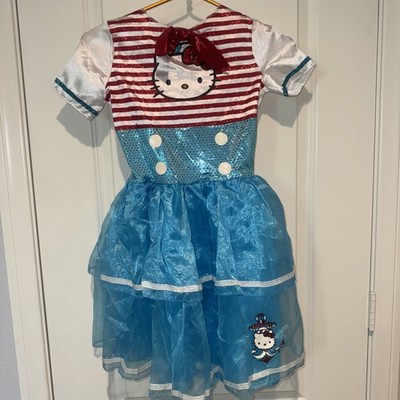 Hello Kitty Sanrio Sailor Costume Dress Nautical Play Dress Up Girl Halloween