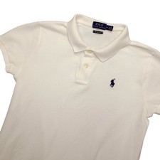 Polo Ralph Lauren Shirt Dress Womens M White Mesh Mini Short Sleeve Casual