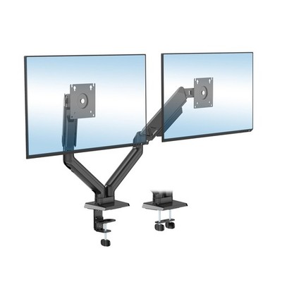 Mount-It! Dual Monitor Mount, Full Motion Spring Arms, Fits 17 32  19.8 lbs
