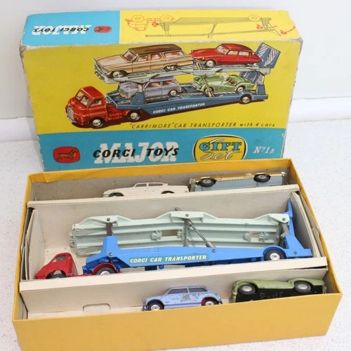 Corgi No.1b Gift Set Bedford Carrimore Car Transporter original box vintage