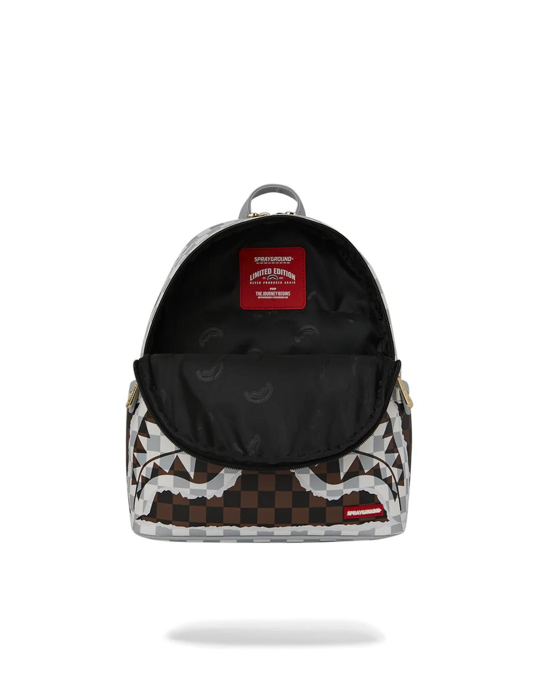 SPRAYGROUND ZAINO TEAR CHECK - CREMA/MARRONE - 910B8291NSZ