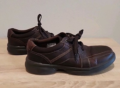 Clarks Shoes Mens 9.5 Brown Leather Oxfords Bradley Walk Collection
