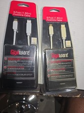 Lot of 2 Gigaware 4-Pin to 9-Pin FireWire Cable IEEE 1394 6 foot