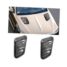 2PCS Car Hood Air Vent Cover, Universal Automotive Bonnet Air Carbon Fiber
