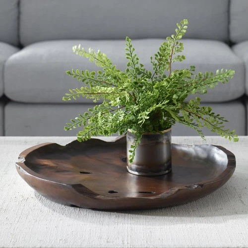 Uttermost 17130 Natures Edge 20"W Teak Wood Decorative Bowl - Natural - Picture 3 of 5
