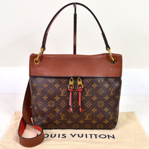 Louis Vuitton Tuileries Besace Brown Monogram Leather Shoulder Bag Handbag Purse