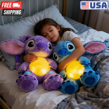 Lilo & Stitch Pink Plush Doll Breathing Light Music Sleep Soothing Toy -New Pack