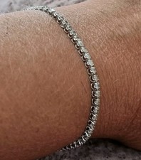 18ct Gold 2ct Natural Diamond Tennis Bracelet Hallmarked