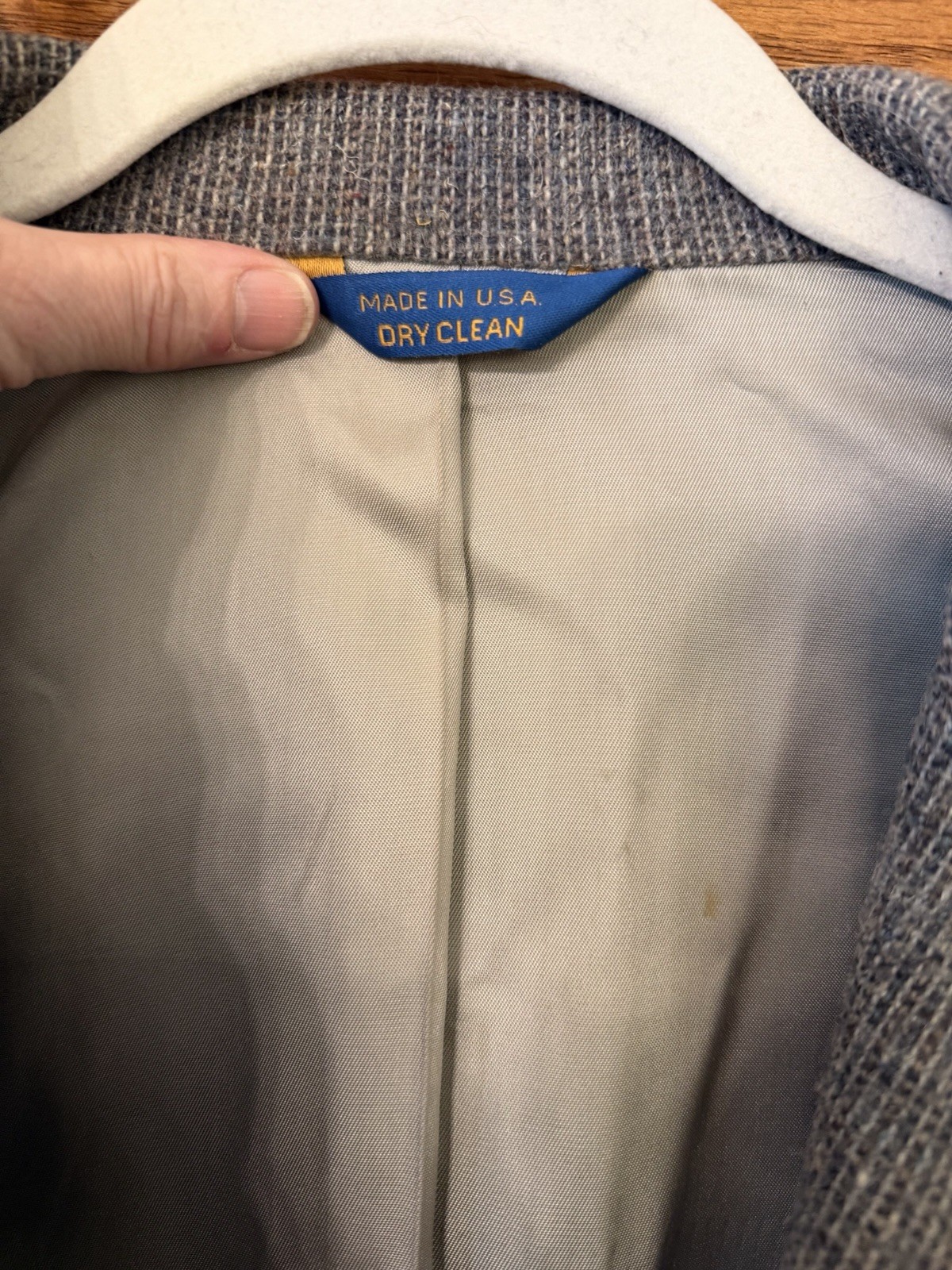 Pendleton Wool Blazer Jacket Men 46 Gray Elbow Pa… - image 2