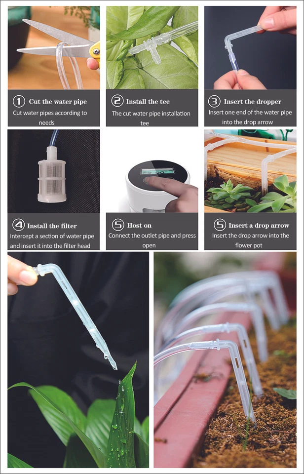 Garden Intelligent Drip Irrigation System Indoor Automatic Watering Timer - Image 2 of 4