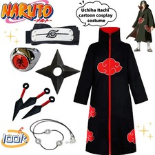 Costume Naruto Itachi Uchiha Akatsuki Bambino Taglia 155 – Mantello Cosplay Anim