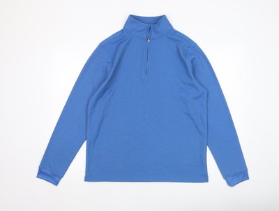 Croft & Barrow Herren blau 1/4 Reißverschluss Stehkragen Performance Sweatshirt M