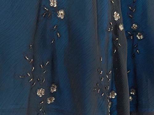 Gonna midi Y2K anni 90 con perline paillettes stravagante fata grunge taglia 12 - Foto 5 di 14