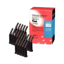 GC 003359 Gradia Direct Composite Unitips P-WT 20/Pk 0.16 mL 002041 EXP Jan 2026