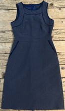 J. Crew Women Sz 00 Blue White Polka Dot Dress NWOT 