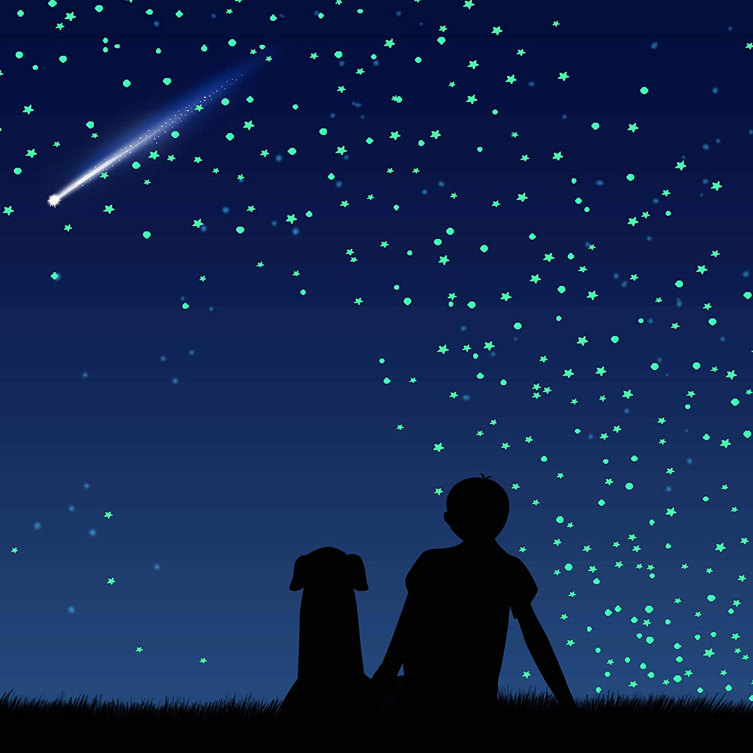 808 PCS Glow in the Dark Stars for Ceiling, Glowing Wall Decals Decor ...