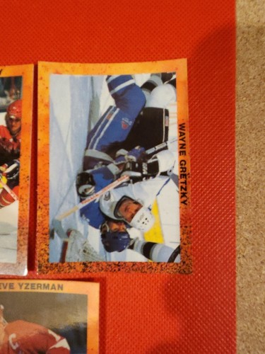 LOT DE 5 CARTES Wayne Gretzky, Mario LeMieux, Steve Yzerman & Brett Hull Orange - Photo 5 sur 8