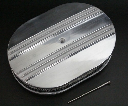 12 Air Cleaner Oval Half Finned Opgepoetste Aluminiumlegering Past