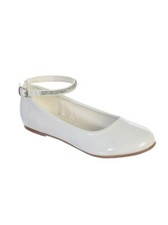 white patent leather flower girl shoes