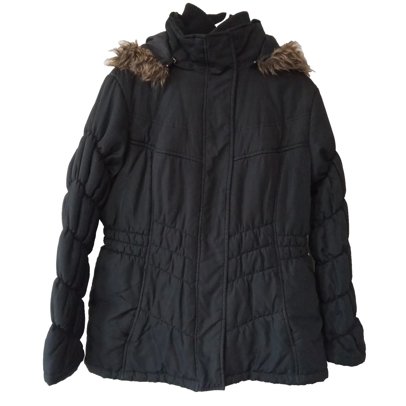 Abrigos sólido negro Faded Glory, chaquetas y chalecos para Mujeres