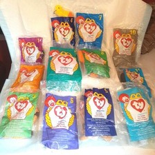 McDonald's Ty Teenie Beanie Babies Full Set 1-12 New Packaging Vintage 1999
