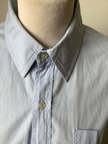 BOSTON BROTHERS New England Blue White Stripe Shirt Size L Chasing Waves Surf - Picture 3 of 12