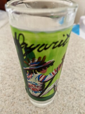 hand painted Dayarit Shot Glass 4'' Tall