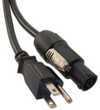 16-AWG Stage Lighting Fixture NEMA 5-15P to True1 Female PowerCon Cable