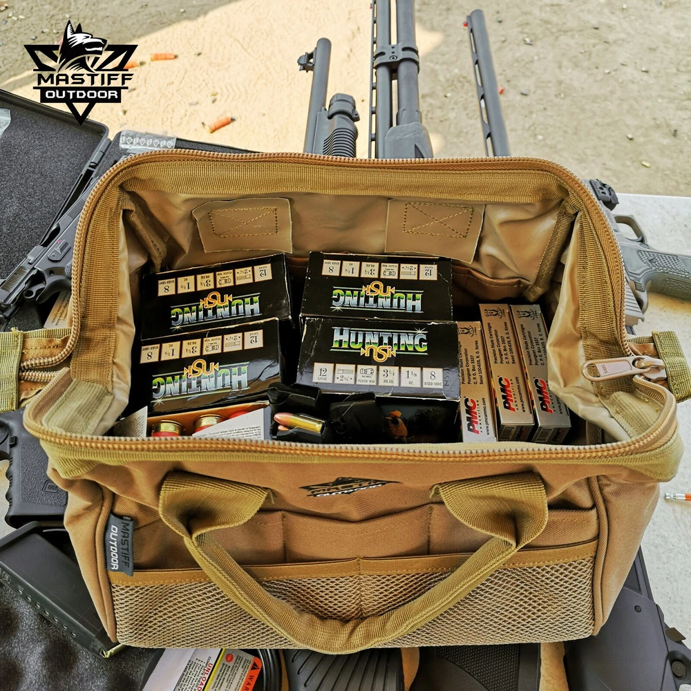 Multi-Tool Bag Wide Mouth Ammo Case Heavy Duty All Purpose Pack