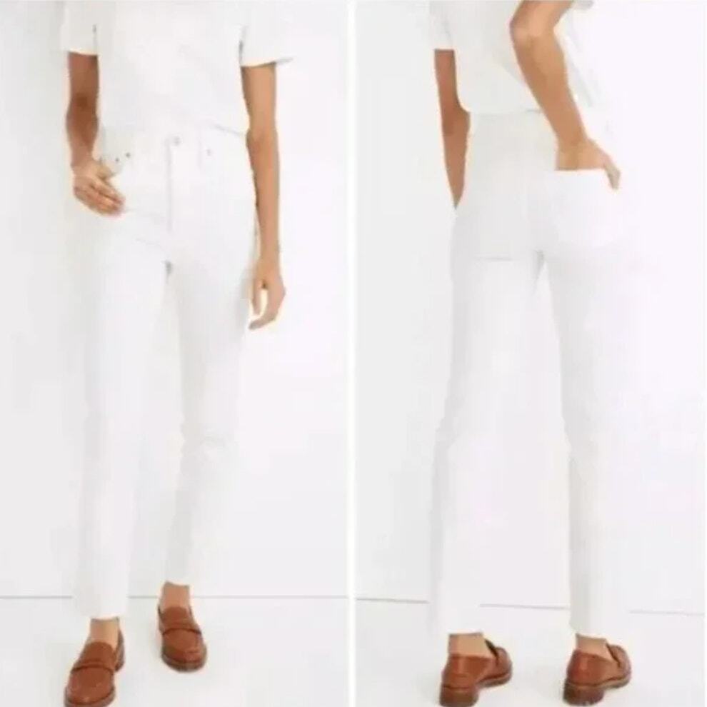 Madewell High-Rise Perfect Vintage Jean in Tile White Size 24 for Timeless Style