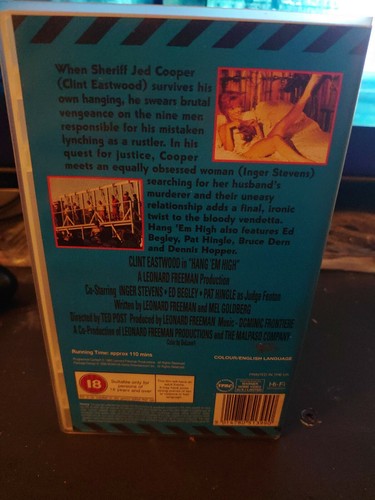 Hang `Em High - MGM VHS - CLINT EASTWOOD - Picture 3 of 6