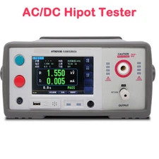  AC/DC Hipot Tester Withstand Voltage Insulation Resistance Tester Meter LCD 